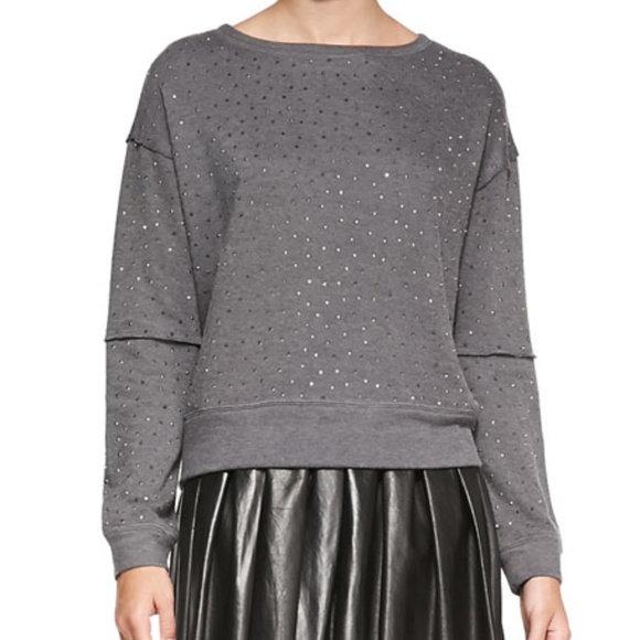 Alice + Olivia Tops - Alice + Olivia Scarlit Rhinestones Sweatshirt